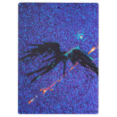 Porte-bloc Chiffre à ailes foncées volant à travers l'espace (Dos)