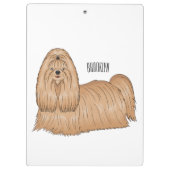 Porte-bloc Chih tzu long cheveux dessin de chien (Dos)