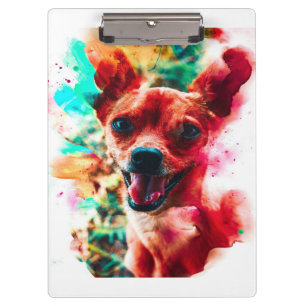 Porte-bloc Chihuahua Art coloré Cadeau photo Chihuahua