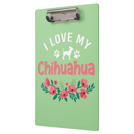 Porte-bloc Chihuahua Chien mignon J'aime Mon Chihuahua Chien (Gauche)