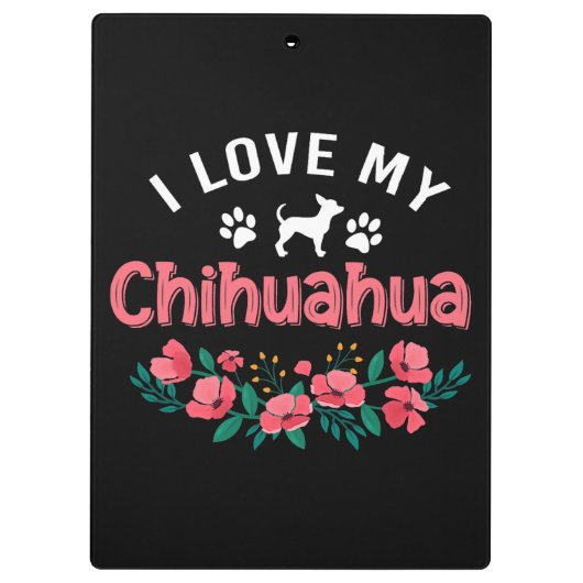 Porte-bloc Chihuahua Chien mignon J'aime Mon Chihuahua Chien (Dos)