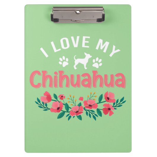 Porte-bloc Chihuahua Chien mignon J'aime Mon Chihuahua Chien (Devant)