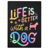 Porte-bloc Chihuahua La vie est meilleure avec mon chien (Dos)