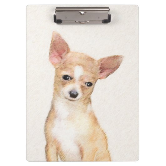 Porte-bloc Chihuahua Peinture - Cute Original Chien Art (Devant)