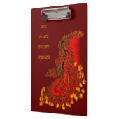 Porte-bloc Chine Dragon rouge et or design (Gauche)