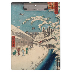 Porte-bloc Chinoiserie Ukiyo-e Paysage japonais d'hiver ennei