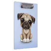 Porte-bloc Chiot mignon de carlin de bébé sur bleu-clair (Swatch)