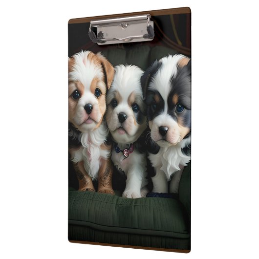 Porte-bloc Chiots super mignons sur le canapé 2 (Gauche)