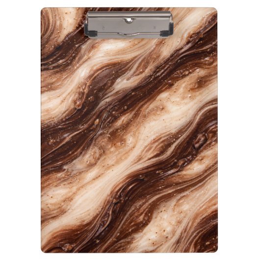 Porte-bloc Chocolate Milkshake Marble Texture (Devant)