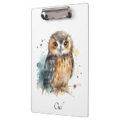 Porte-bloc Chouette mignonne en aquarelle, porte - bloc (Gauche)