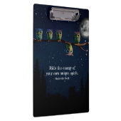 Porte-bloc Chouette qui est différent avec un collage de devi (Swatch)