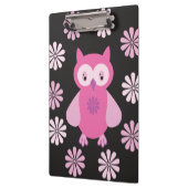 Porte-bloc chouette rose mignonne (Gauche)