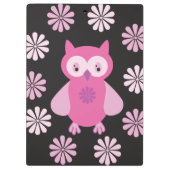 Porte-bloc chouette rose mignonne (Dos)