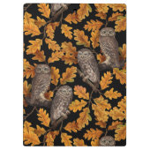 Porte-bloc Chouettes d'automne sur noir (Dos)