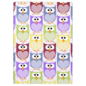 Porte-bloc Chouettes mignonnes, Chouette Motif, Chouettes col (Dos)