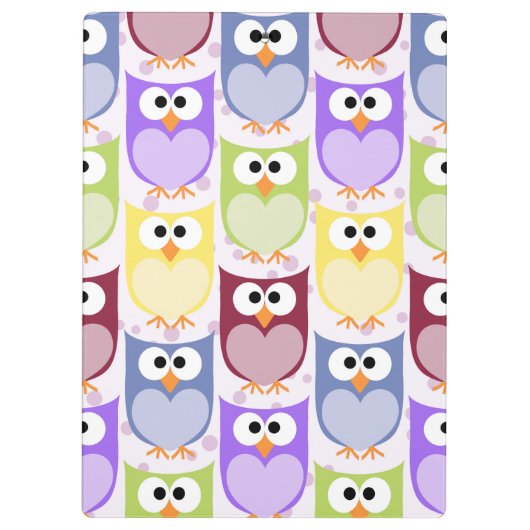 Porte-bloc Chouettes mignonnes, Chouette Motif, Chouettes pou (Dos)