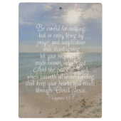 Porte-bloc Chrétien de plage de vers de bible de paix de 4h13 (Dos)