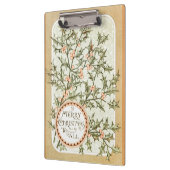 Porte-bloc Christmas Holly Jolie Antique Salutation (Gauche)