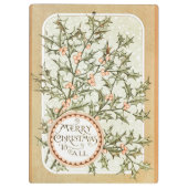 Porte-bloc Christmas Holly Jolie Antique Salutation (Dos)