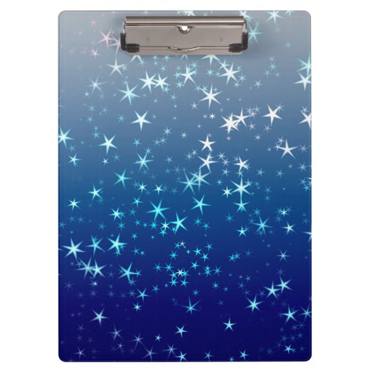 Porte-bloc Christmas Sparkles Stars Blue Sky (Devant)