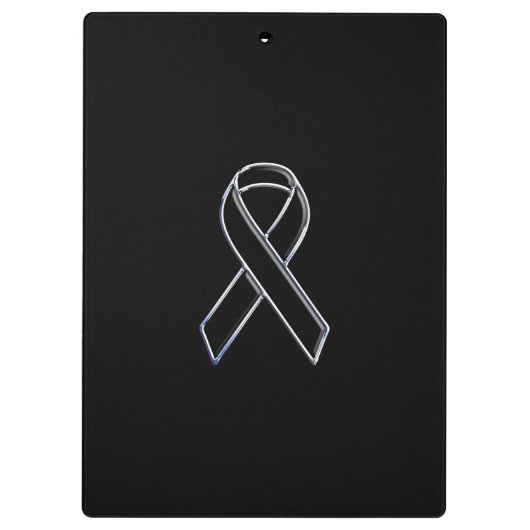 Porte-bloc Chrome Noir sur le ruban noir (Dos)