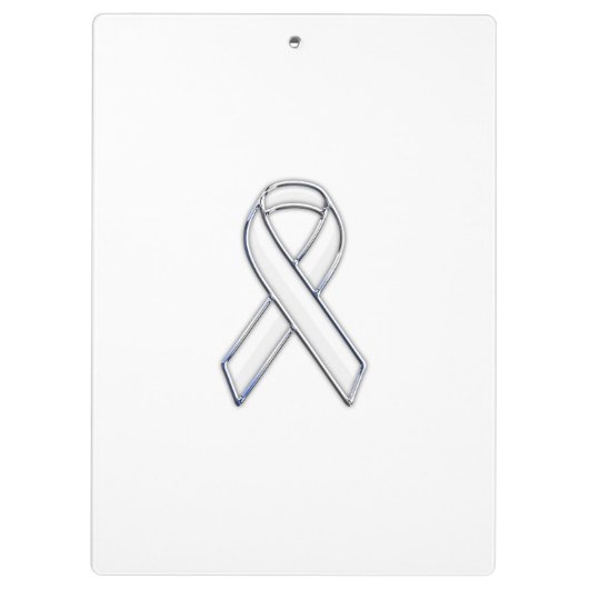 Porte-bloc Chrome Silver Imprimé Ceinture White Ribbon Sensib (Dos)