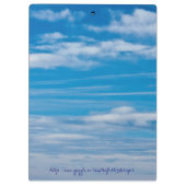 Porte-bloc Ciel bleu avec traînées de nuages (Dos)