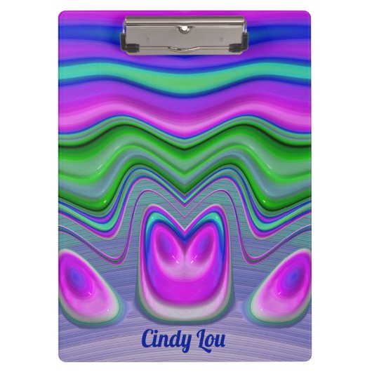 Porte-bloc CINDY LOU ~ 3D! Rose, Violet, Vert, Bleu (Devant)