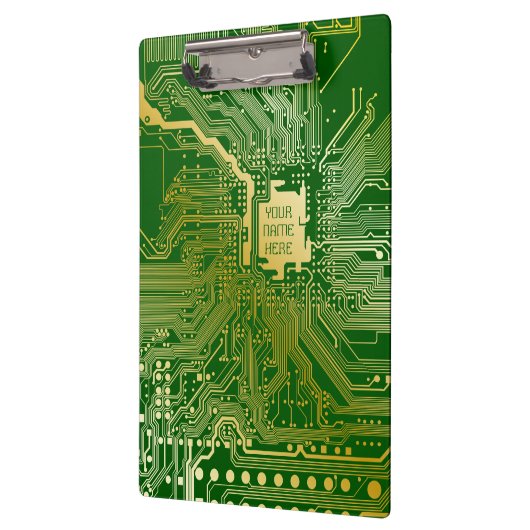 Porte-bloc Circuit Monogramme Motherboard Electronics Chip Te (Gauche)