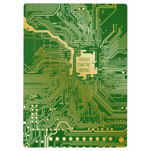 Porte-bloc Circuit Monogramme Motherboard Electronics Chip Te (Dos)