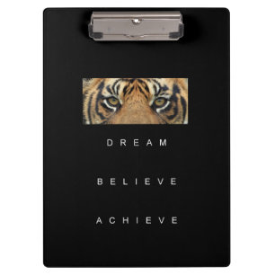 Porte-bloc Citation d'auto amélioration élégante Tiger Eyes M