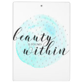 Porte-bloc Citation de beauté de l'aquarelle (Dos)