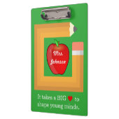 Porte-bloc Citation de l'enseignant de l'école personnalisée (Gauche)