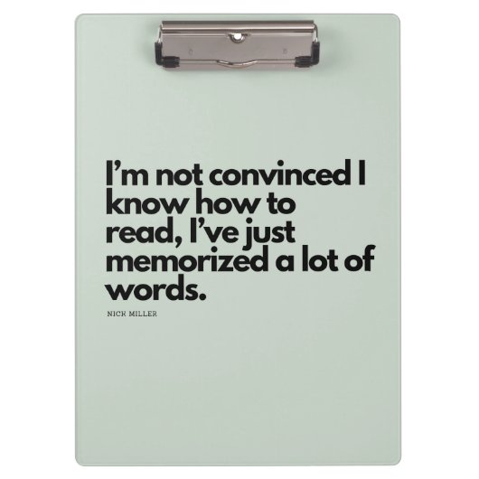 Porte-bloc Citation de Nick Miller (Devant)