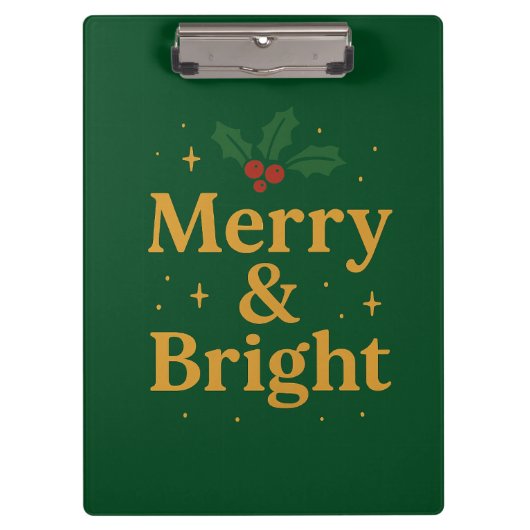 Porte-bloc Citation de Noël Merry & Bright (Devant)