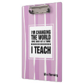 Porte-bloc Citation d'enseignement | Nom personnalisé (Gauche)