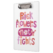 Porte-bloc Citation positive rose florale (Gauche)