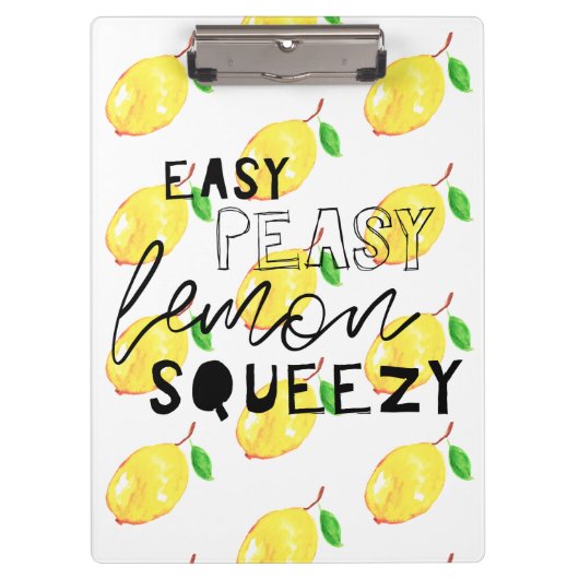 Porte-bloc citron doux squeezy mignon aquarelle agrumes (Devant)