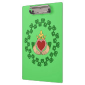 Porte-bloc Claddagh et Green Knotwork (Gauche)