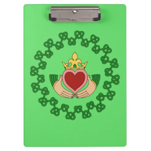 Porte-bloc Claddagh et Green Knotwork