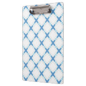 Porte-bloc Classé blanc bleu treillis moderne (Gauche)