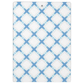 Porte-bloc Classé blanc bleu treillis moderne (Dos)