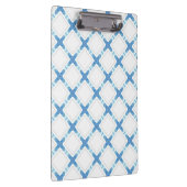 Porte-bloc Classé blanc bleu treillis moderne (Swatch)