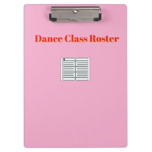 Porte-bloc Classe de danse rose