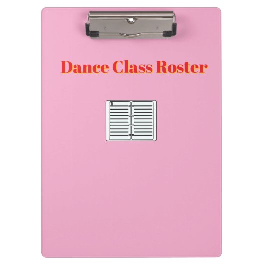 Porte-bloc Classe de danse rose (Devant)