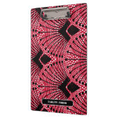 Porte-bloc Classic Art Déco Rouge Noir Blanc Peacock Motif (Gauche)