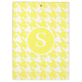 Porte-bloc Classic Houndstooth Lemon Jaune & Blanc Monogramme (Dos)