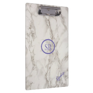 Porte-bloc Classique et Élégant Travail Organisé Marbre Blanc