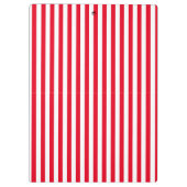 Porte-bloc Classique simple moderne rouge et blanc rayé (Dos)