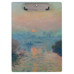 Porte-bloc Claude Monet - Coucher de soleil sur la Seine à La